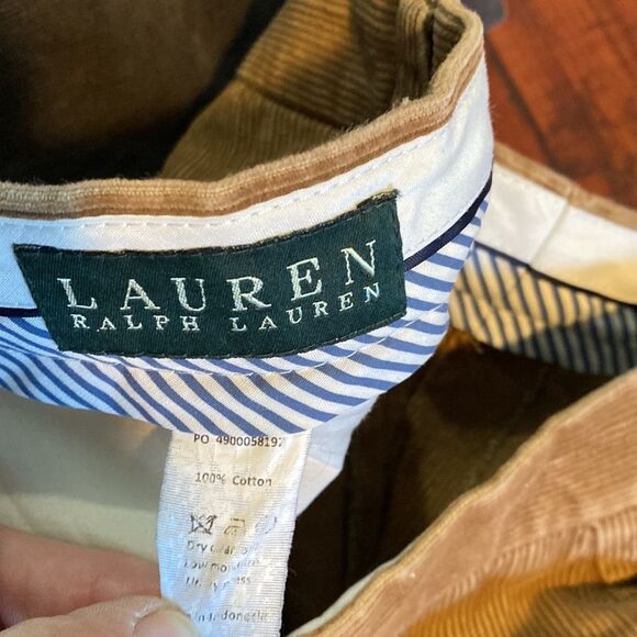 Lauren Bundle of 4 Pair Lauren Corduroy Flat Front Pants 36x30 Business Casual - Picture 10 of 12
